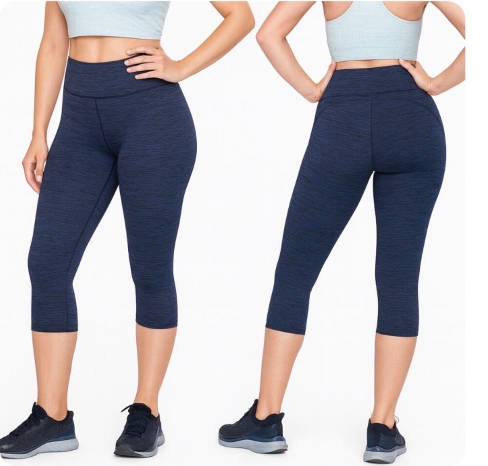 🧺 5 for $25 Sale Outdoor Voices Navy Blue Cropped Leggings Medium Activewear